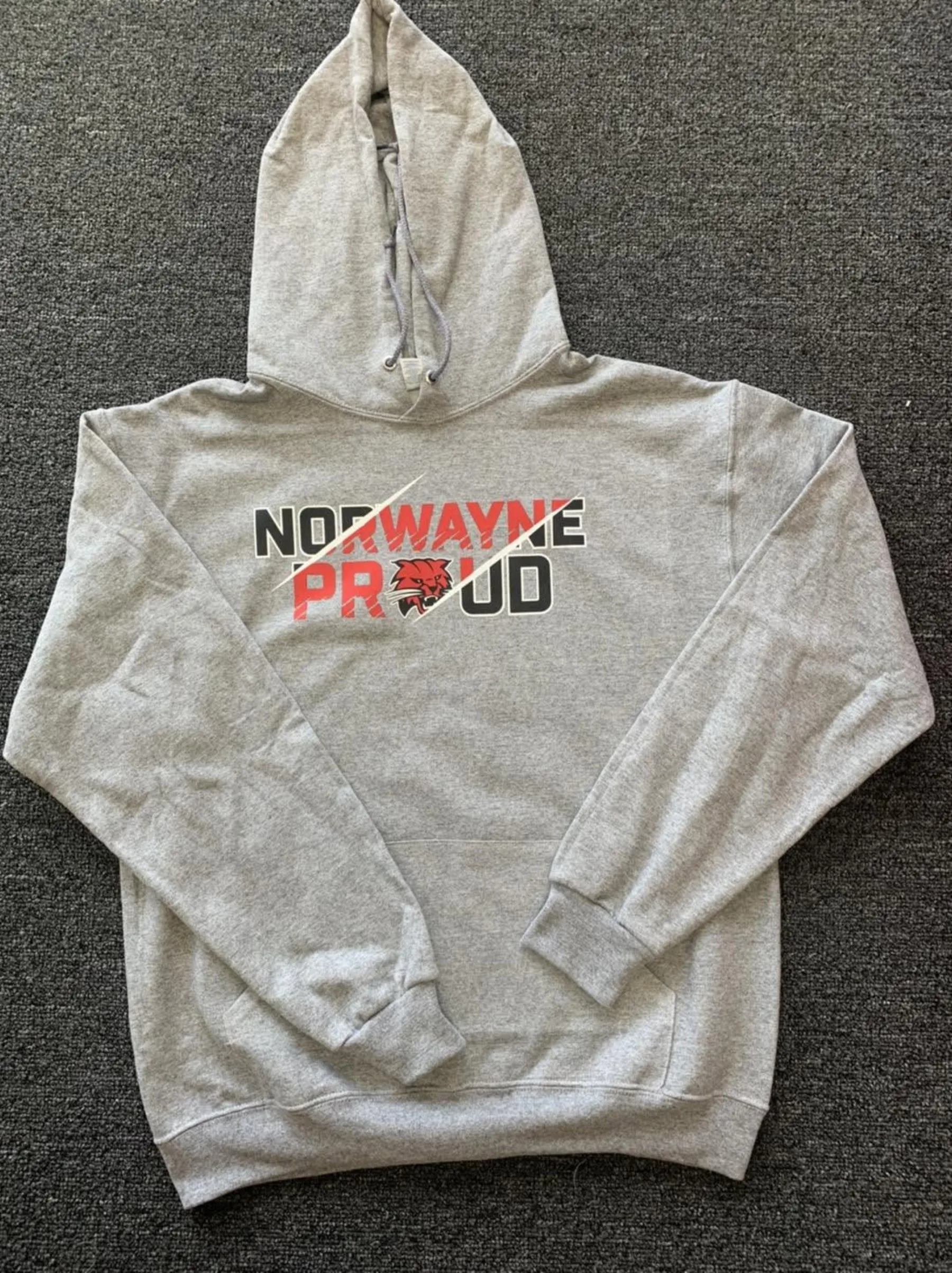 Custom hooded sweatshirt with team print