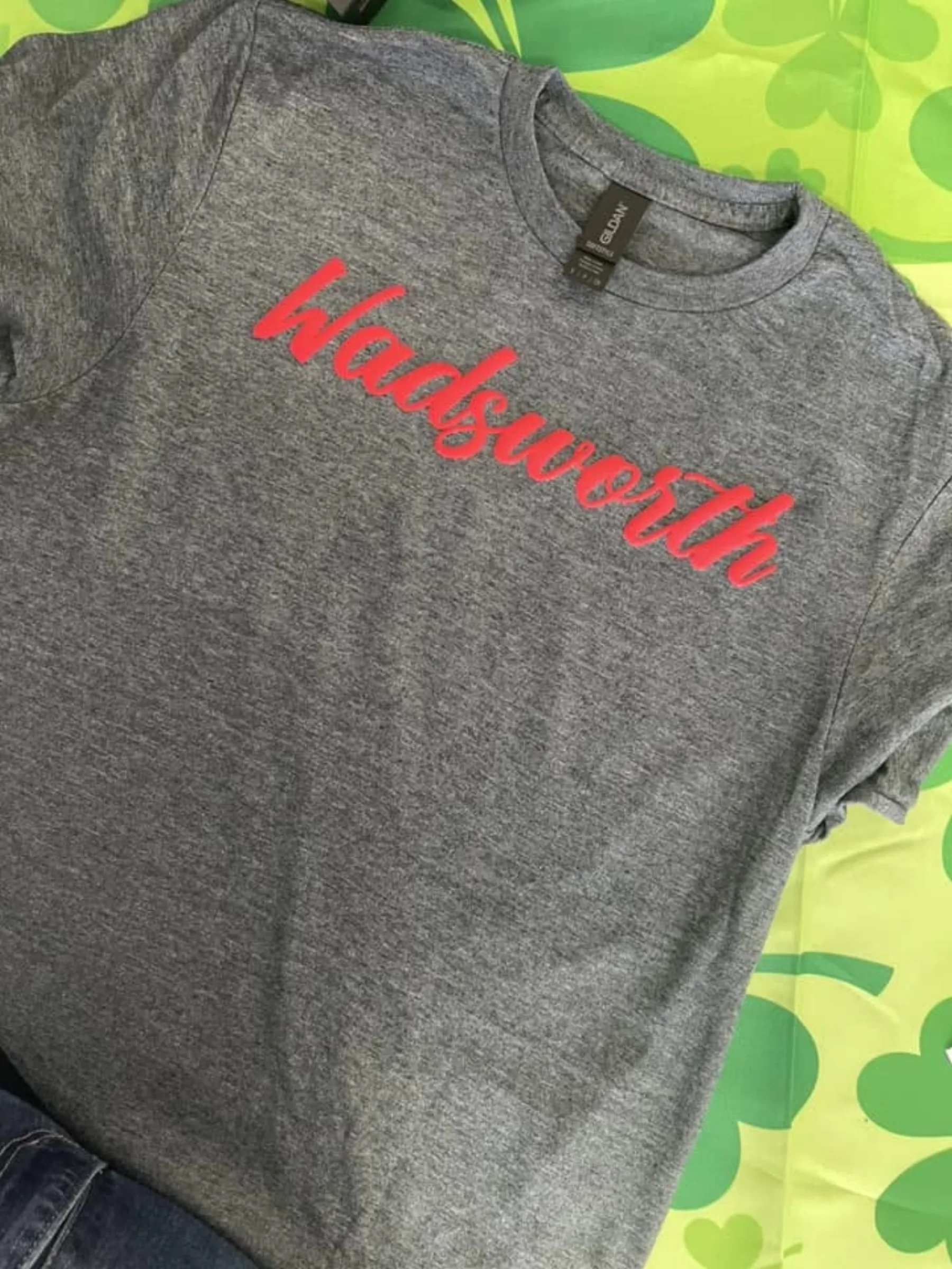 Custom printed gray t-shirt