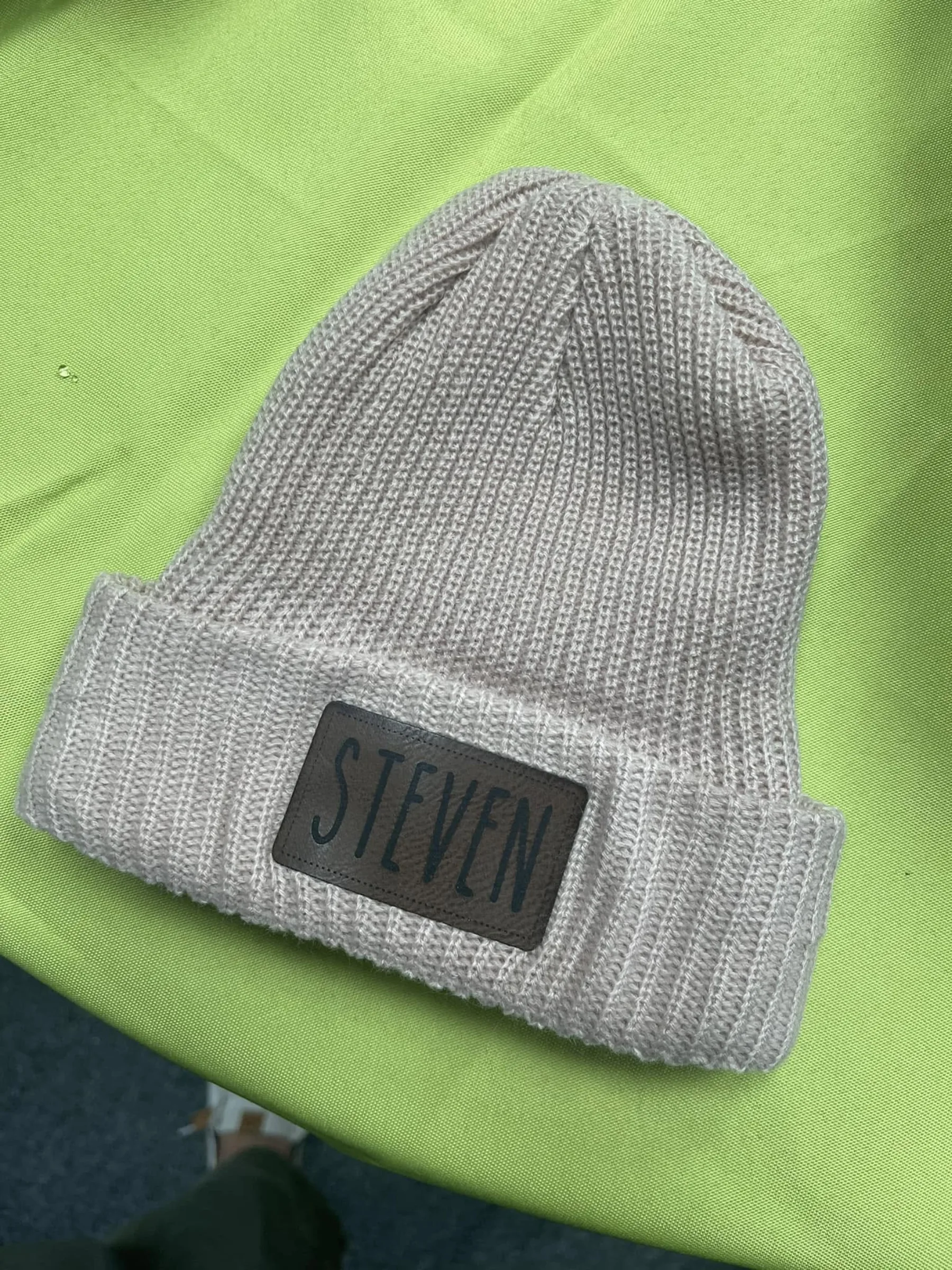 Custom knit beanie